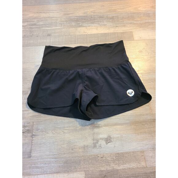 Roxy medium black athletic high waisted shorts - Picture 1 of 9